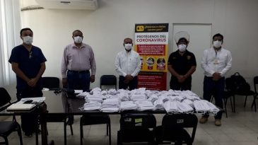 Penal de Tumbes elabora y dona mascarillas a la PNP, Ejército y Gobierno Regional para frenar el coronavirus