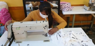 Centenares de mascarillas son elaboradas en penales de la Oficina Regional Norte para frenar el coronavirus