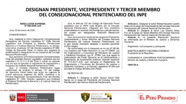 Designan nuevo presidente del INPE