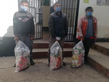 Internos con covid-19 del penal de Huancavelica reciben víveres de grupo &quot;Te cuido Perú&quot;