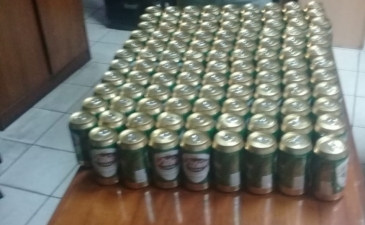 GOES incautó 215 latas de cerveza en EP Lurigancho