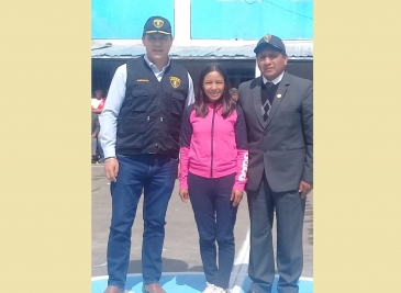 Fondista Inés Melchor participó en inauguración de “Juegos Panamericanos” en EP Huancayo