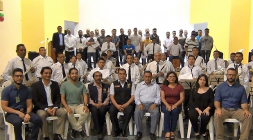 Clausura del  taller de música en el penal Callao