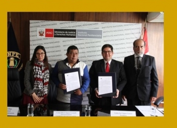 Dos empresarios firman convenio con INPE