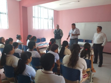 INPE realiza campaña de prevención del delito con escolares en Tumbes